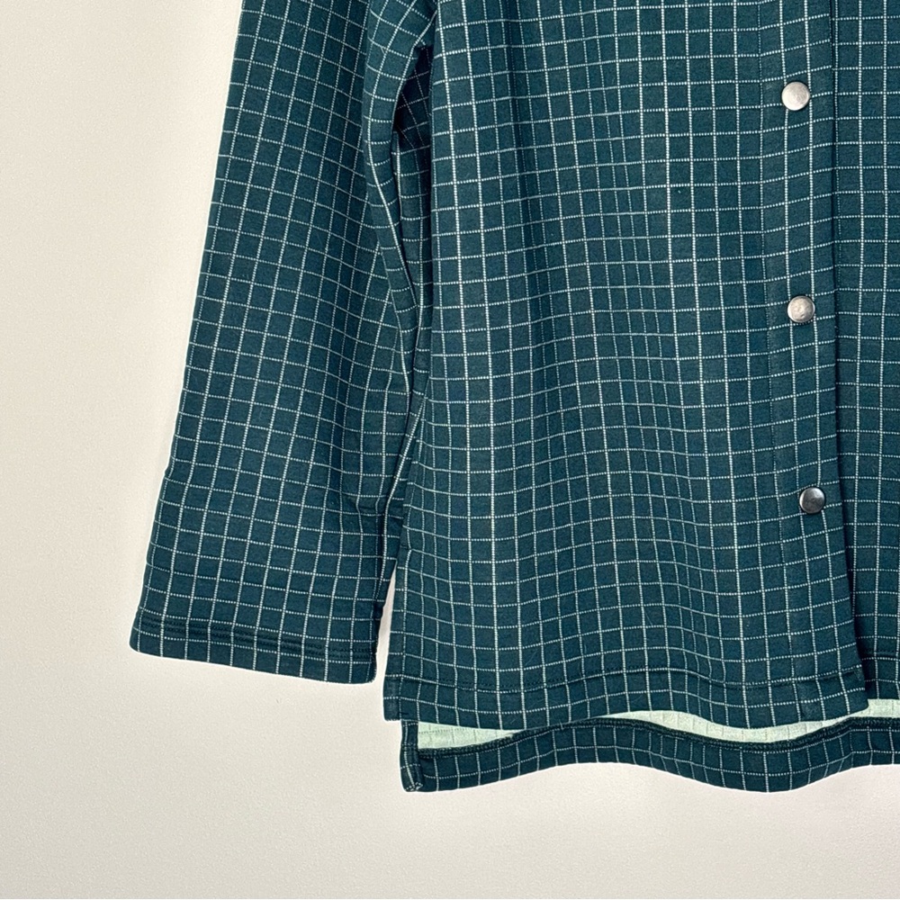 Ruby Rd Windowpane Checkered Relaxed Fit Snap Front Jacket Shacket Size Small - Picture 5 of 15